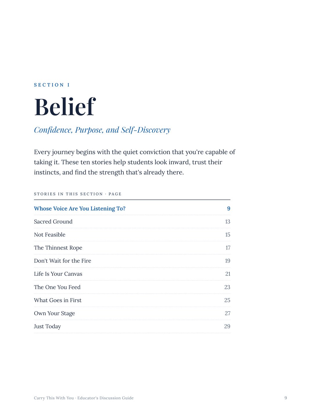 Educator's Discussion Guide, page 9