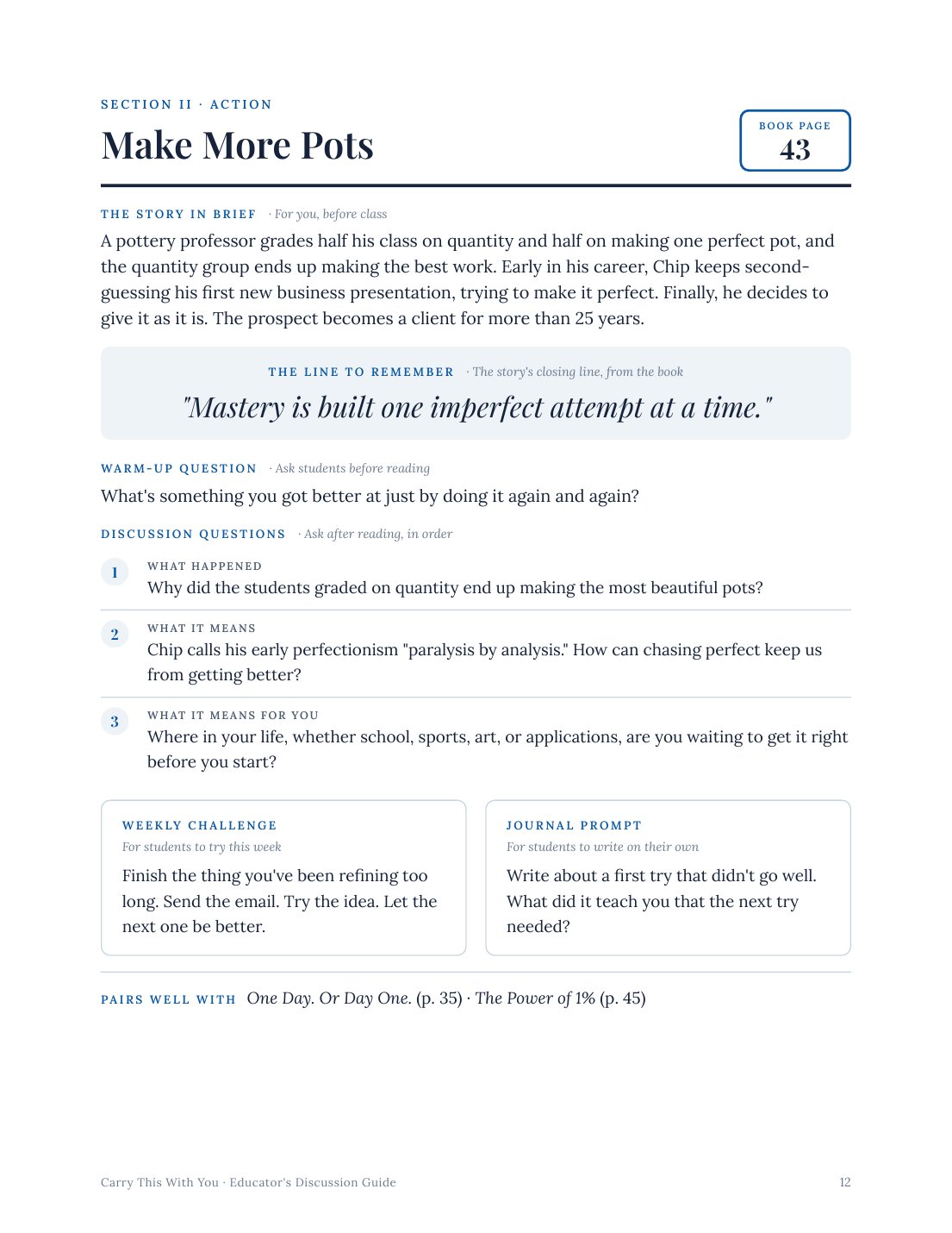 Educator's Discussion Guide, page 12